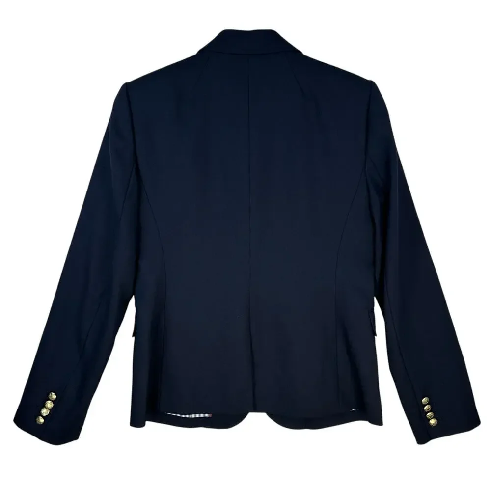J.Crew Schoolboy Blazer Womens Size 6 Wool Blend Navy Button Preppy Academia￼
